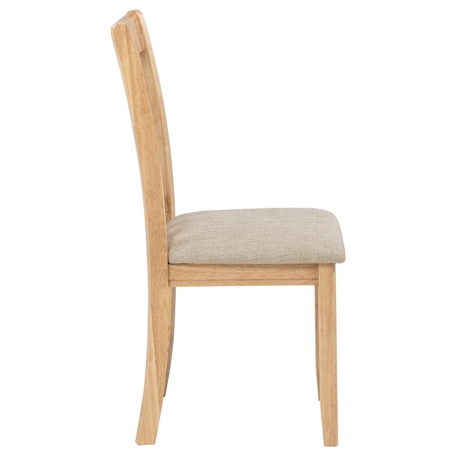 Lavon Wood Dining Side Chair Linen and Light Oak (Set of 2)-10
