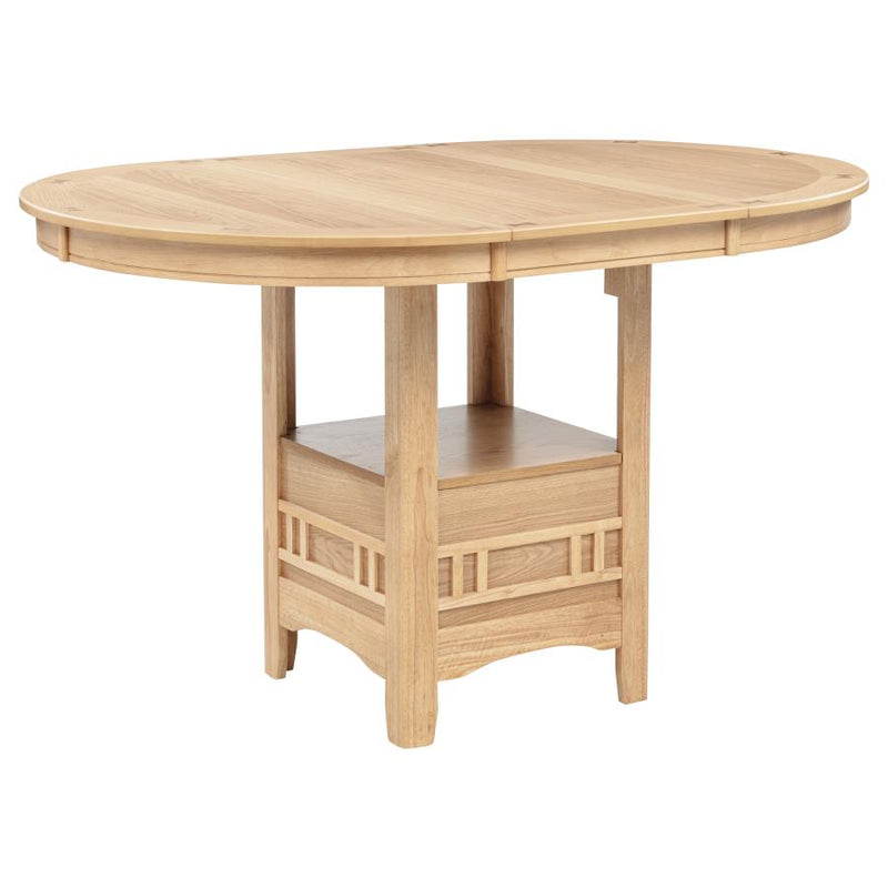 Lavon 5-piece Oval Counter Height Dining Set Light Oak-zoom-