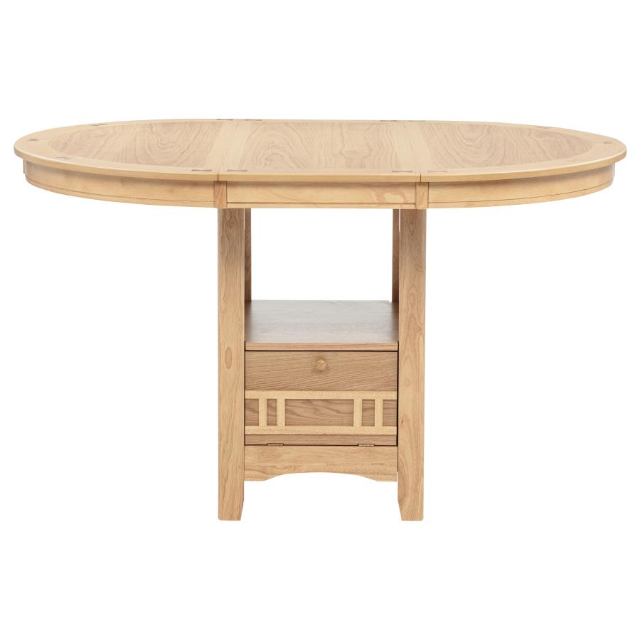Lavon 5-piece Oval Counter Height Dining Set Light Oak-5