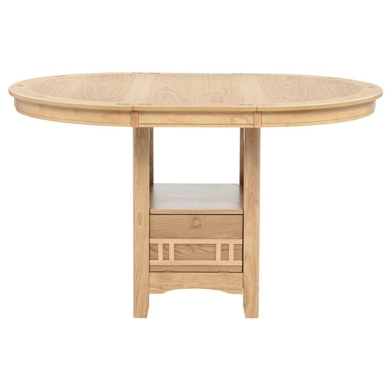 Lavon 5-piece Oval Counter Height Dining Set Light Oak-zoom-