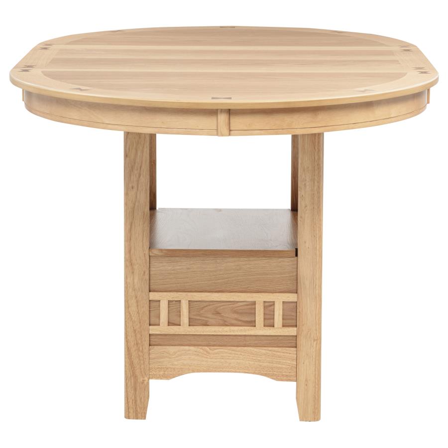 Lavon 5-piece Oval Counter Height Dining Set Light Oak-6