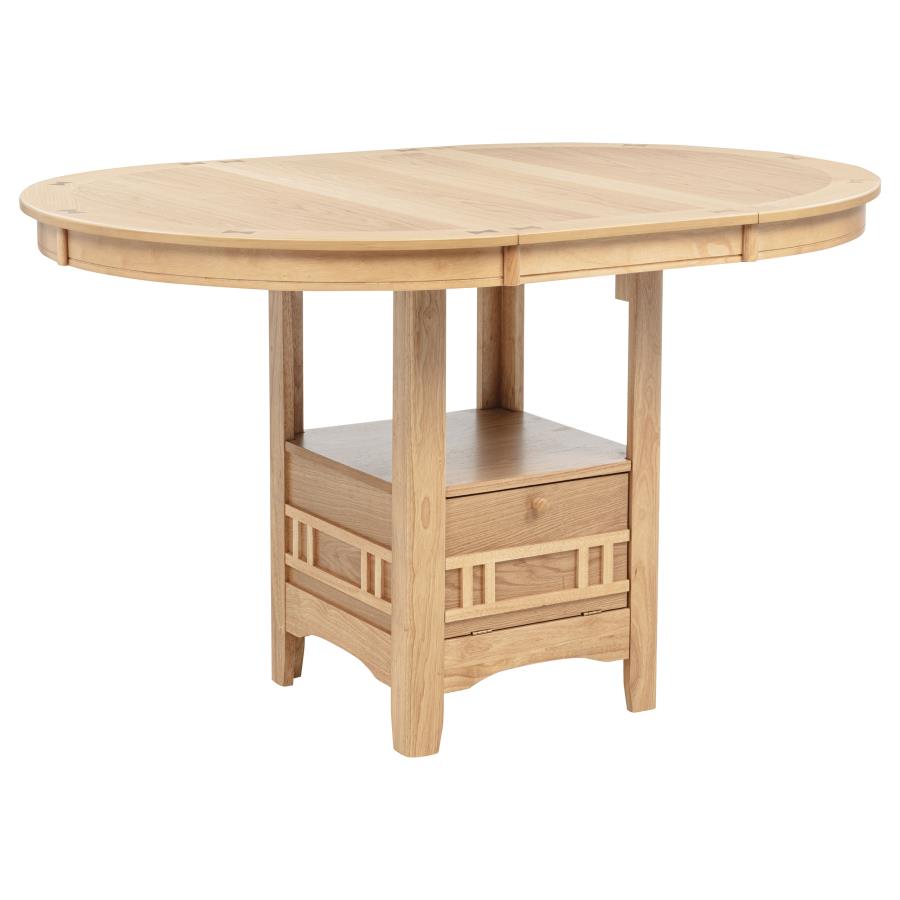 Lavon 5-piece Oval Counter Height Dining Set Light Oak-zoom-7