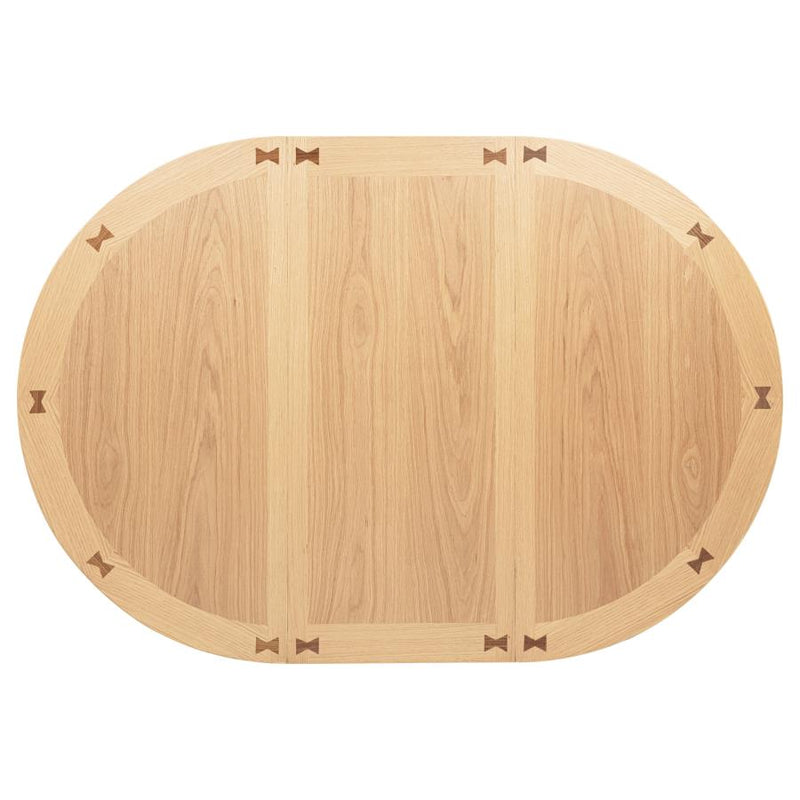 Lavon 5-piece Oval Counter Height Dining Set Light Oak-zoom-