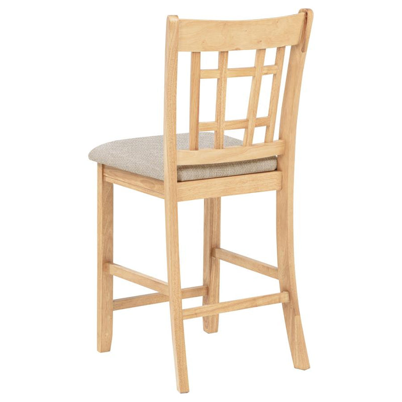 Lavon 5-piece Oval Counter Height Dining Set Light Oak-zoom-