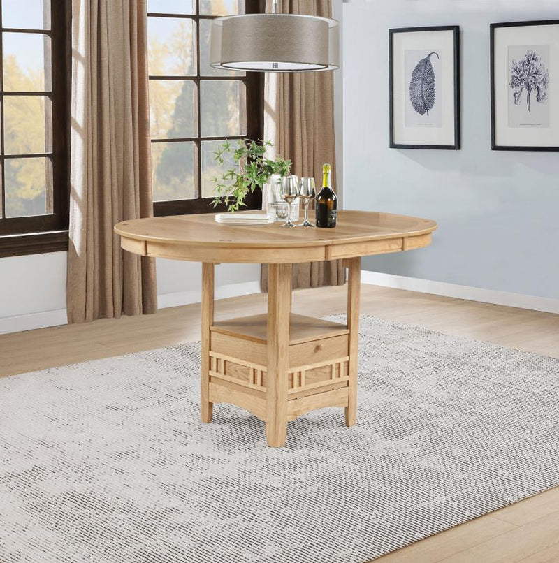 Lavon Oval 60-inch Counter Height Extension Dining Table Light Oak-zoom-