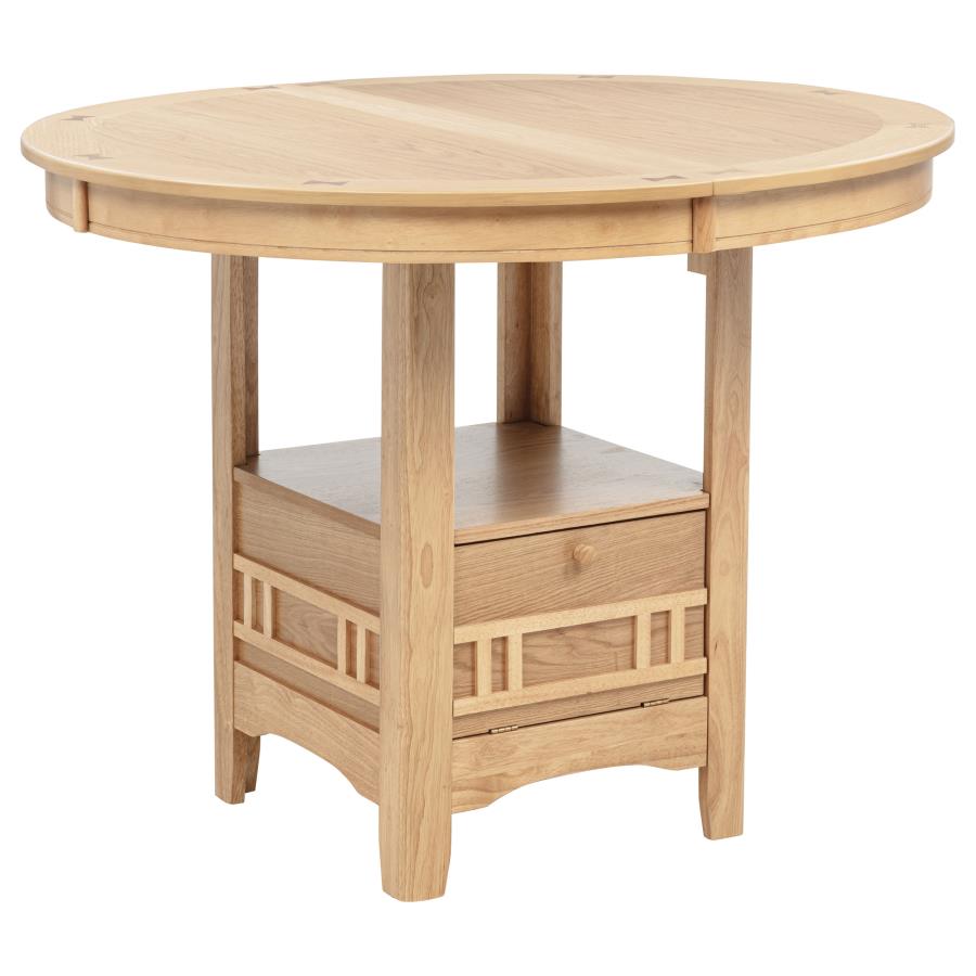 Lavon Oval 60-inch Counter Height Extension Dining Table Light Oak-4