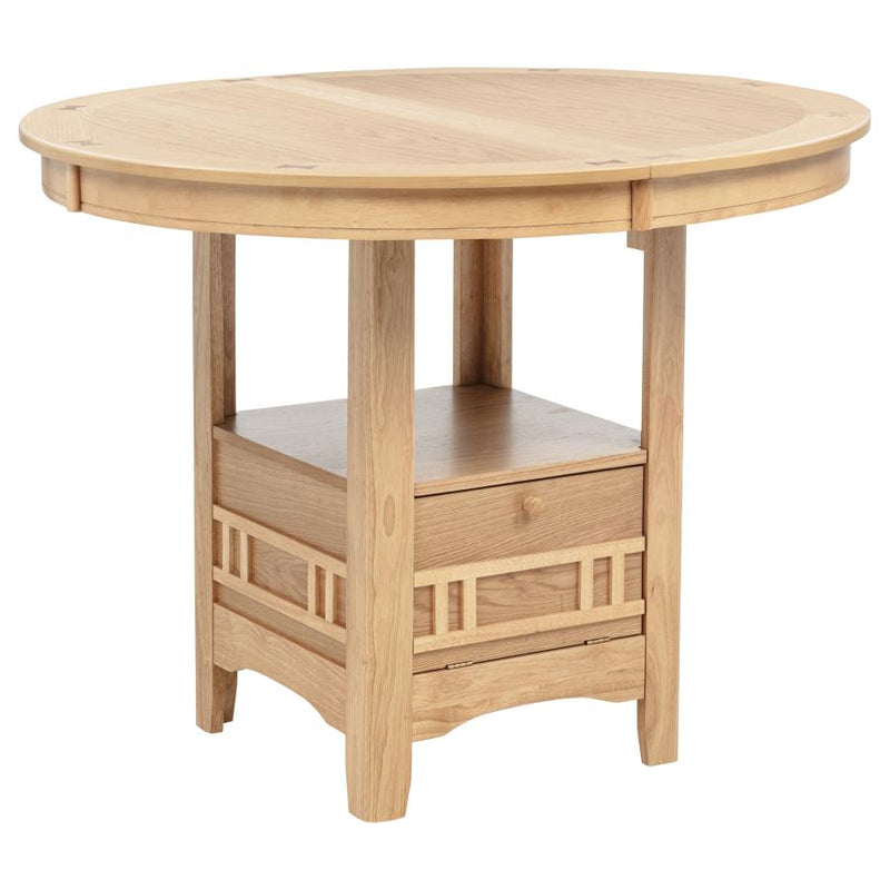 Lavon Oval 60-inch Counter Height Extension Dining Table Light Oak-zoom-