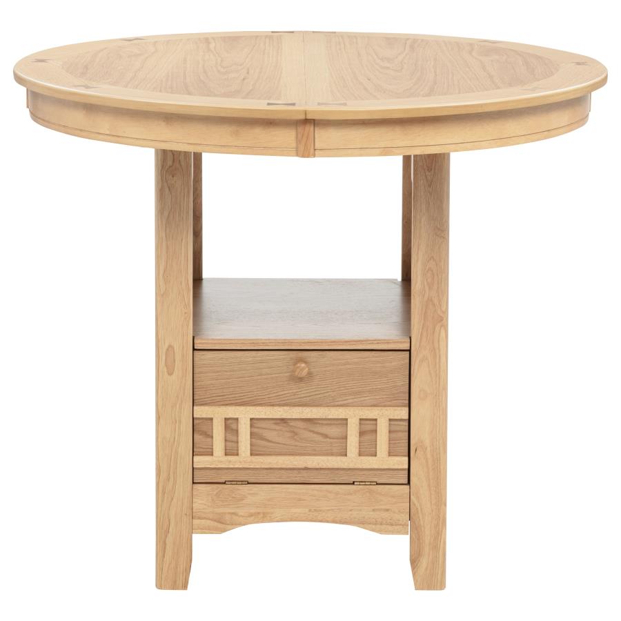 Lavon Oval 60-inch Counter Height Extension Dining Table Light Oak-6