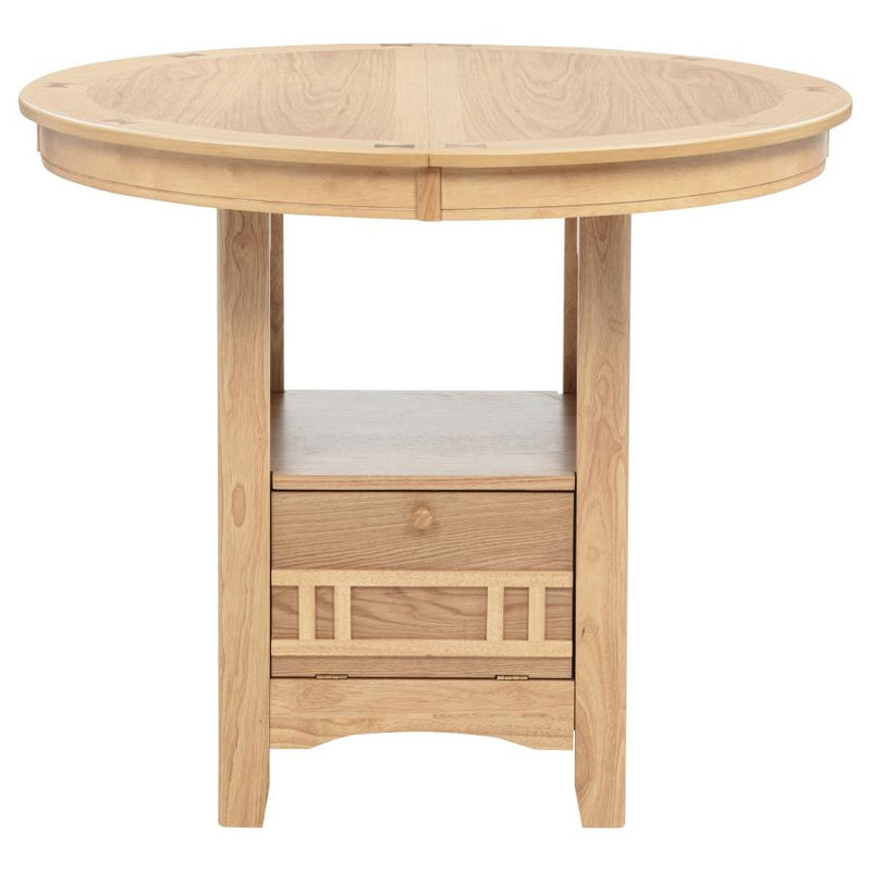 Lavon Oval 60-inch Counter Height Extension Dining Table Light Oak-zoom-