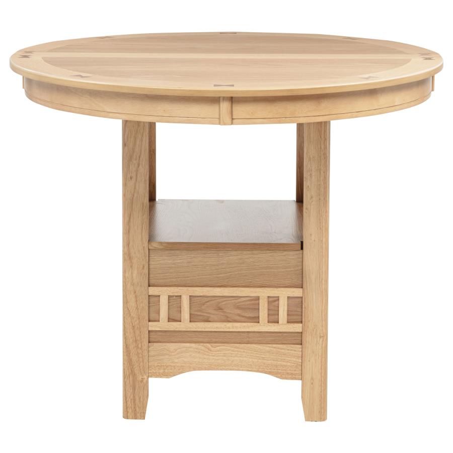 Lavon Oval 60-inch Counter Height Extension Dining Table Light Oak-8