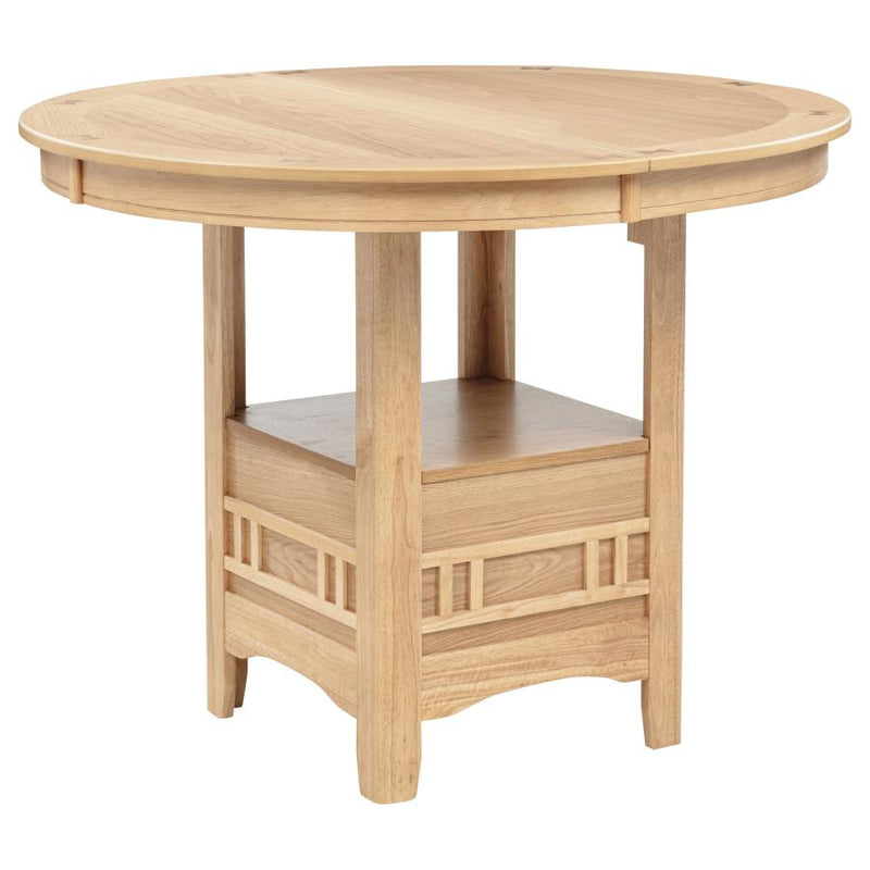 Lavon Oval 60-inch Counter Height Extension Dining Table Light Oak-zoom-