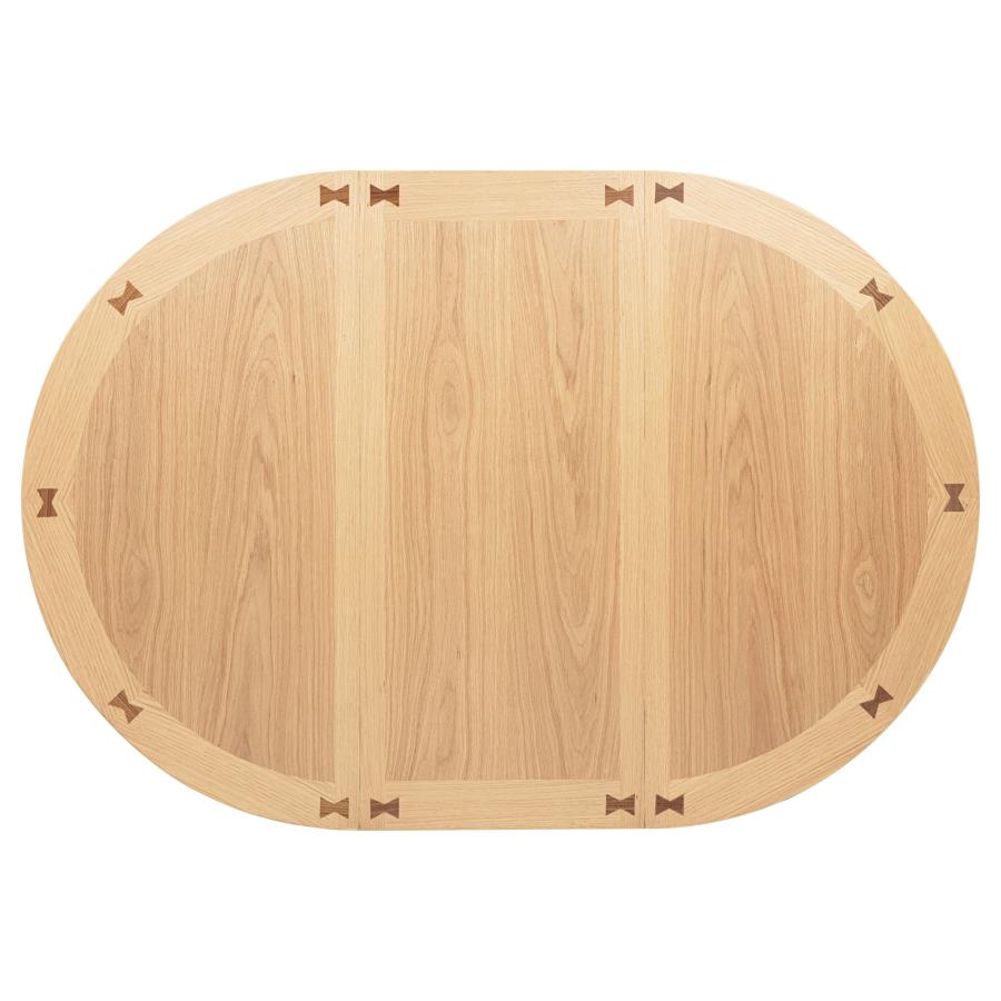 Lavon Oval 60-inch Counter Height Extension Dining Table Light Oak-11