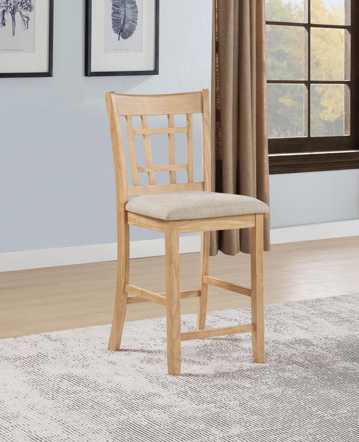 Lavon Wood Counter Height Dining Chair Linen and Light Oak (Set of 2)-zoom-