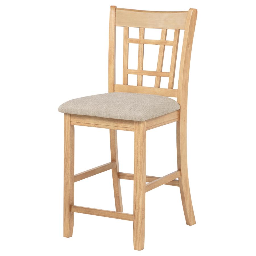 Lavon Wood Counter Height Dining Chair Linen and Light Oak (Set of 2)-5