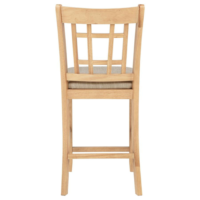Lavon Wood Counter Height Dining Chair Linen and Light Oak (Set of 2)-zoom-