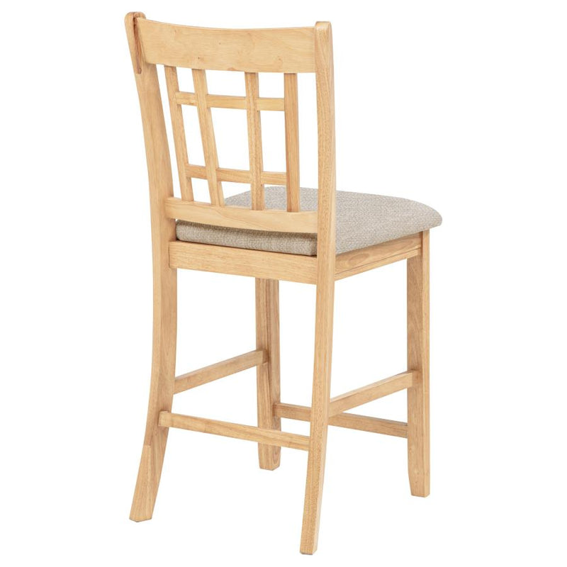 Lavon Wood Counter Height Dining Chair Linen and Light Oak (Set of 2)-zoom-
