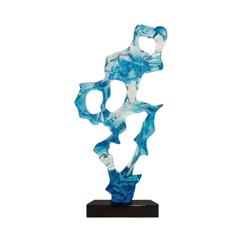 Clear Blue Resin Sculpture-zoom-