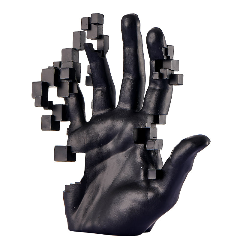 Pixel Hand // Matte Black-zoom-1