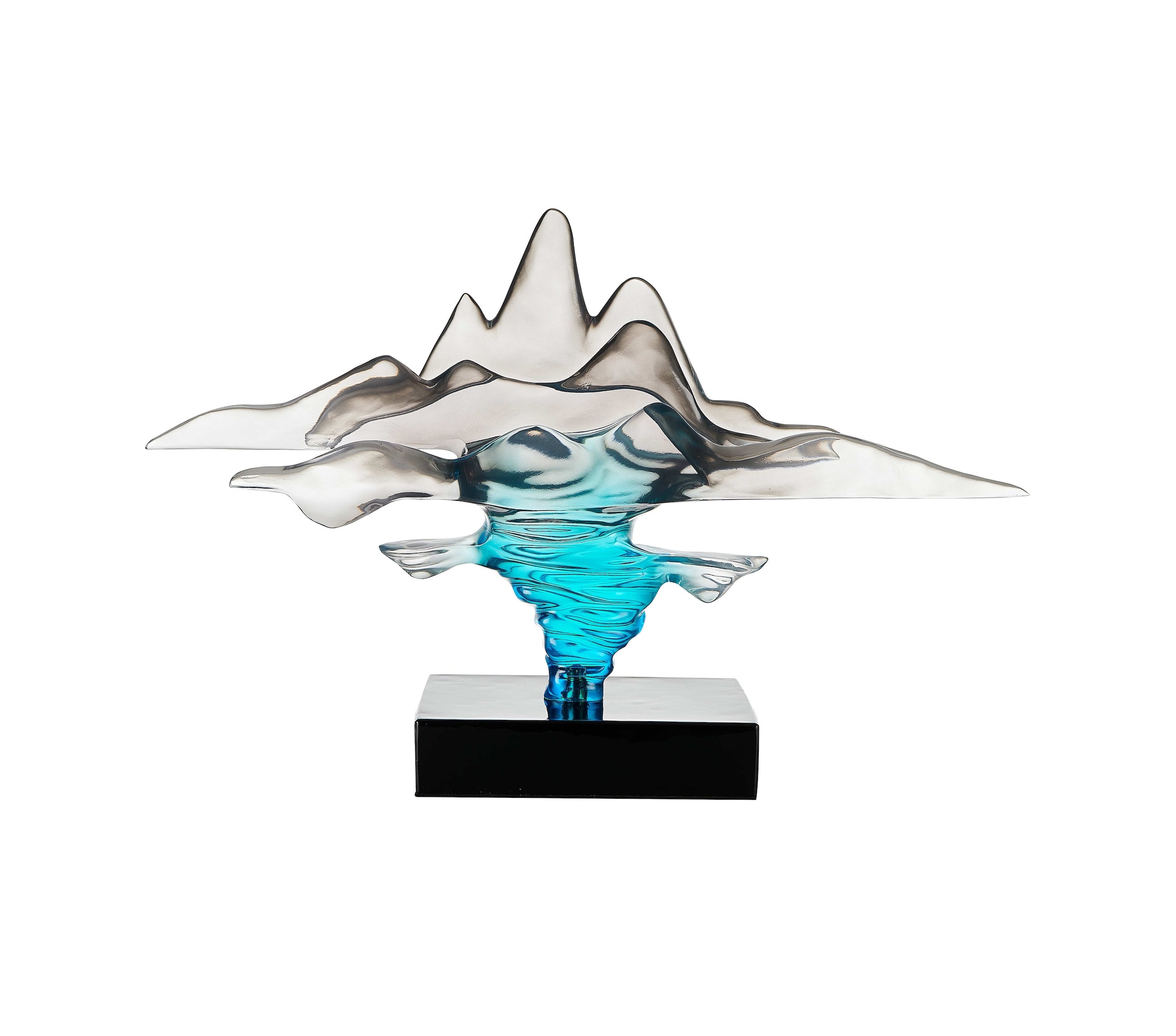 Clear Gray & Blue Sculpture-zoom-1