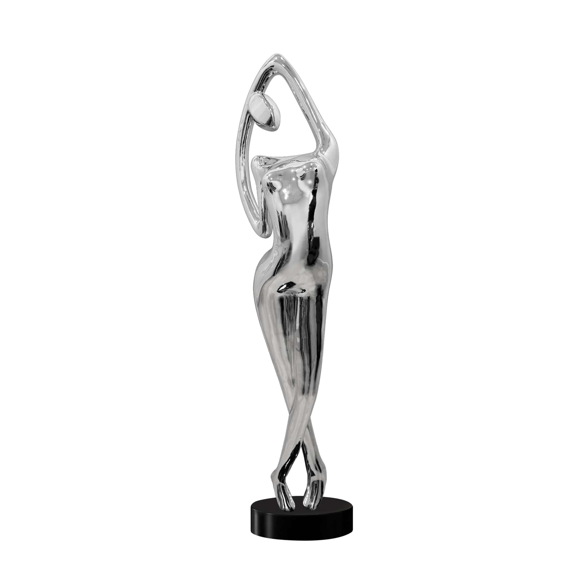 Chrome Woman Sculpture-zoom-1