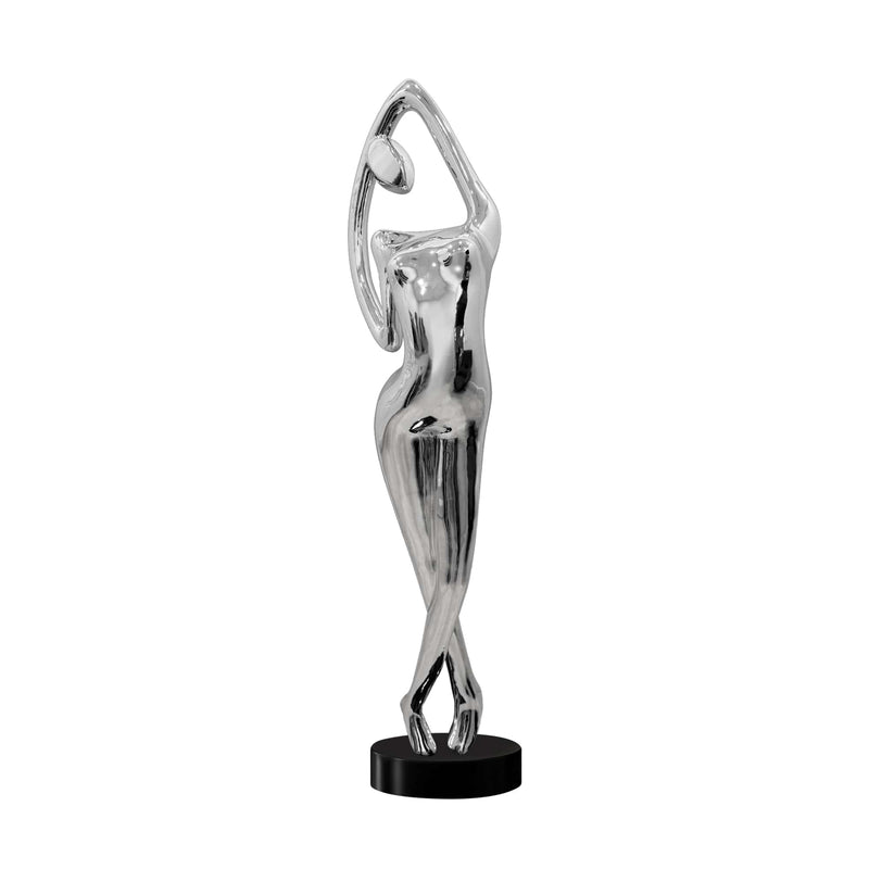 Chrome Woman Sculpture-zoom-