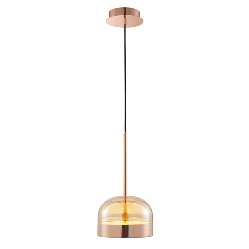 Iron and Champagne Glass Pendant // Rose Gold-zoom-