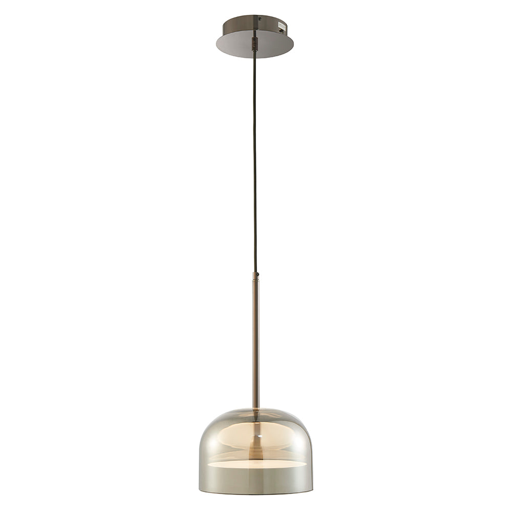 Iron and Smoky Glass Pendant // Black-1