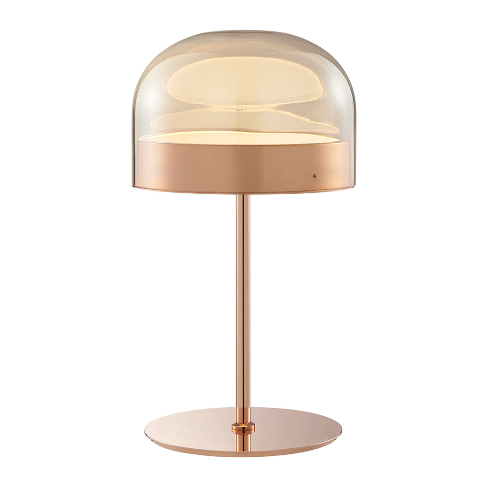 Iron and Champagne Glass Table Lamp // Rose Gold