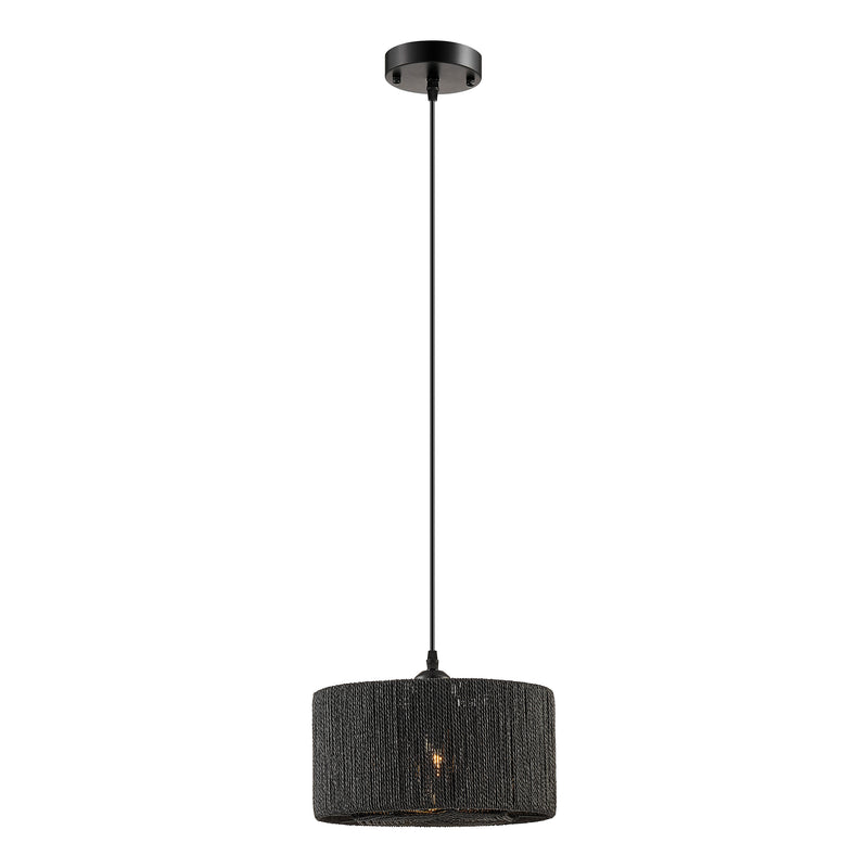 Steel and Ropes with Shade Pendant // Black-zoom-