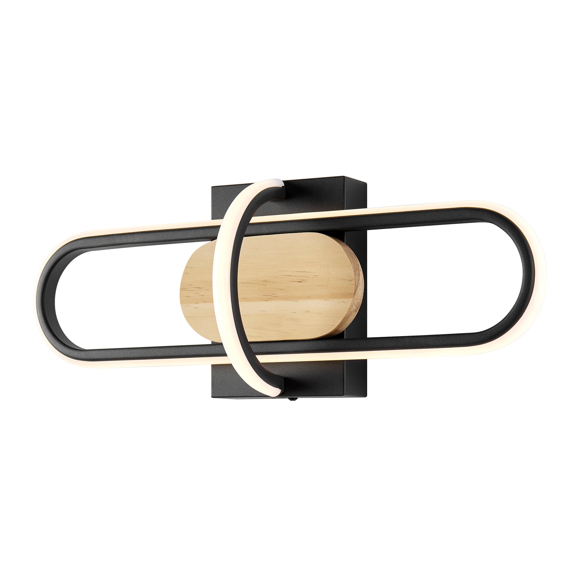 Wall Lamp Black & Wood-1