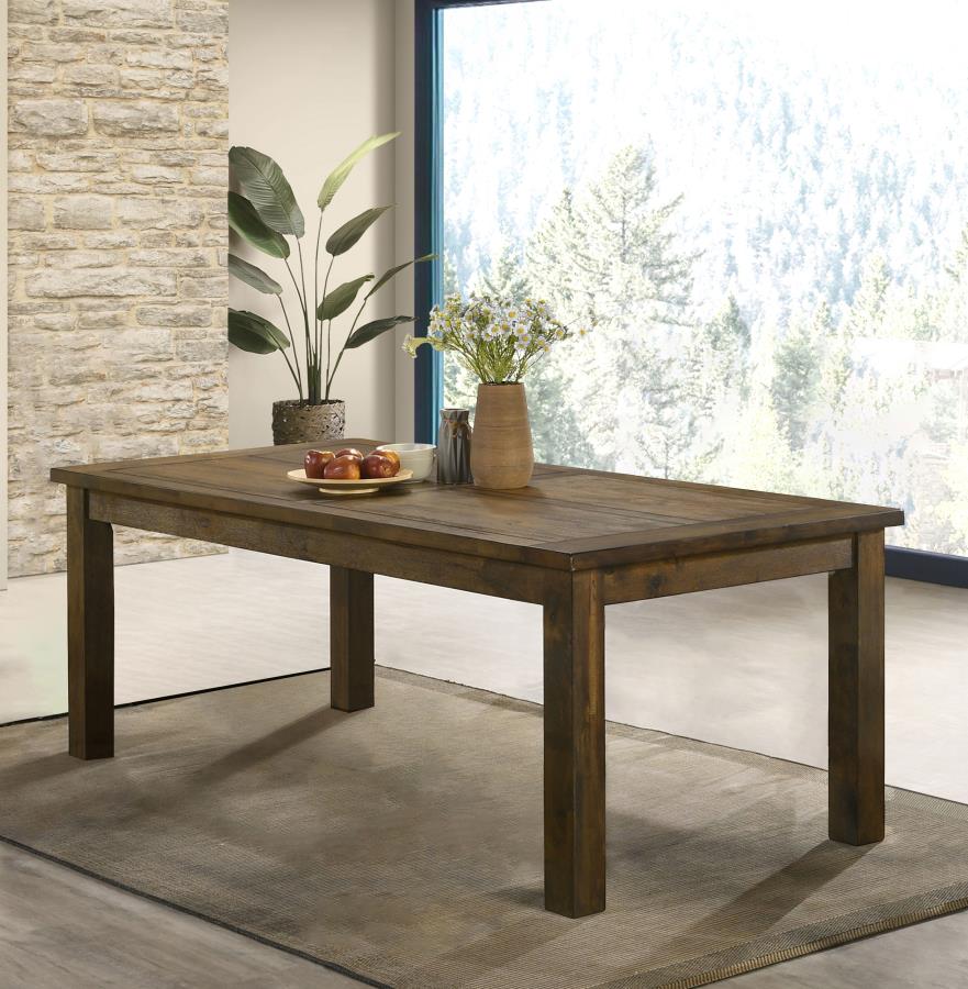 Coleman Rectangular 79-inch Dining Table Rustic Golden Brown-2
