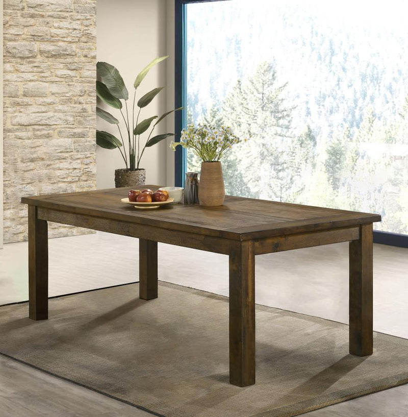 Coleman Rectangular 79-inch Dining Table Rustic Golden Brown-zoom-