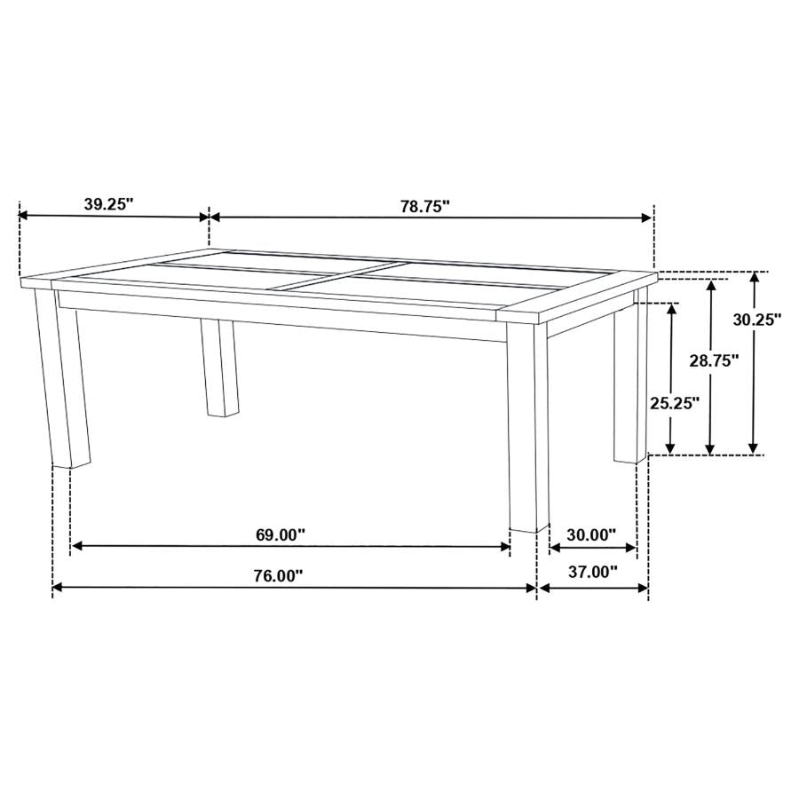 Coleman Rectangular 79-inch Dining Table Rustic Golden Brown-5