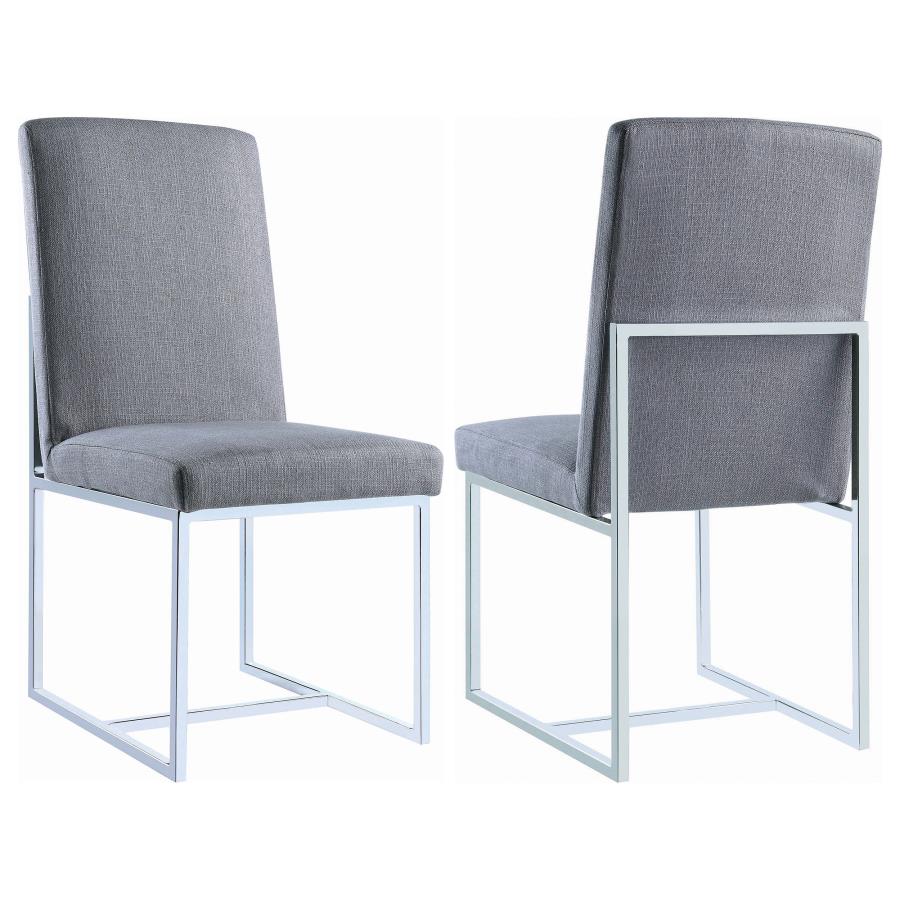 Mackinnon Upholstered Dining Side Chair Grey (Set of 2)-zoom-1