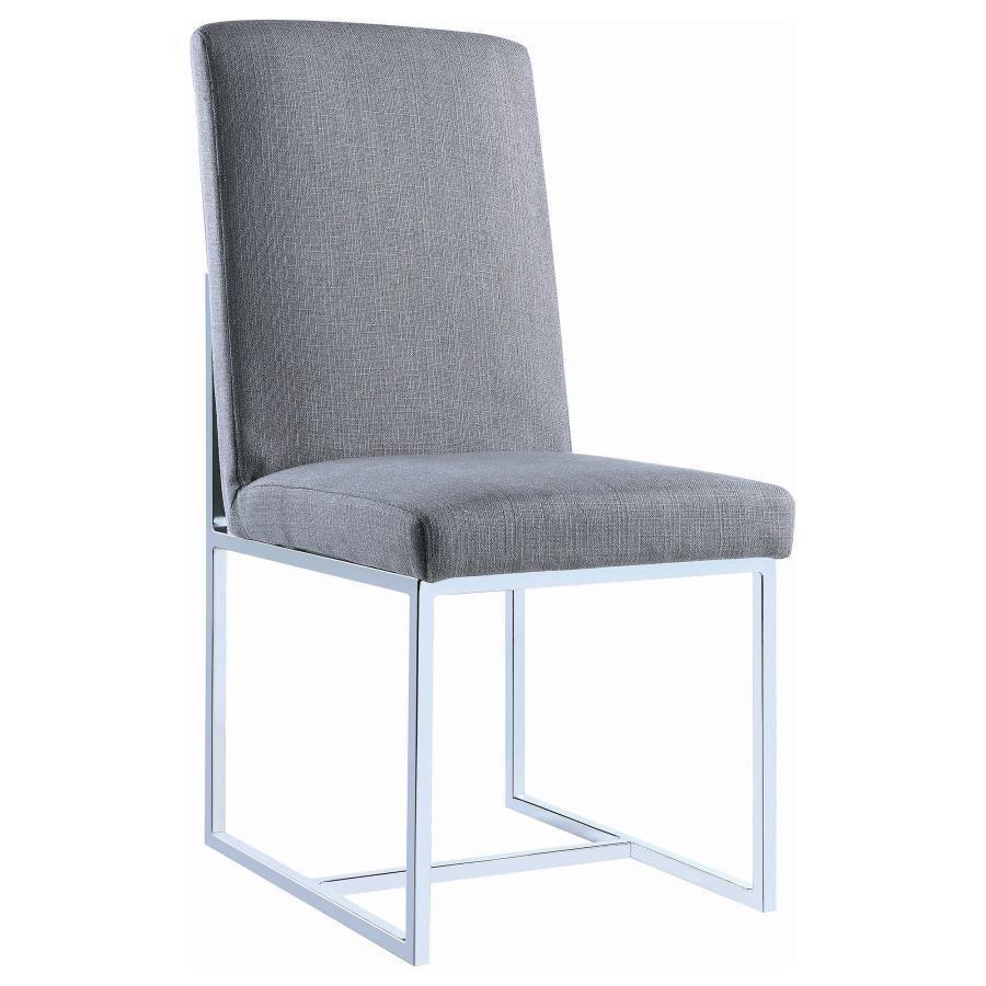 Mackinnon Upholstered Dining Side Chair Grey (Set of 2)-zoom-3