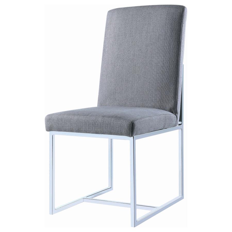 Mackinnon Upholstered Dining Side Chair Grey (Set of 2)-zoom-5