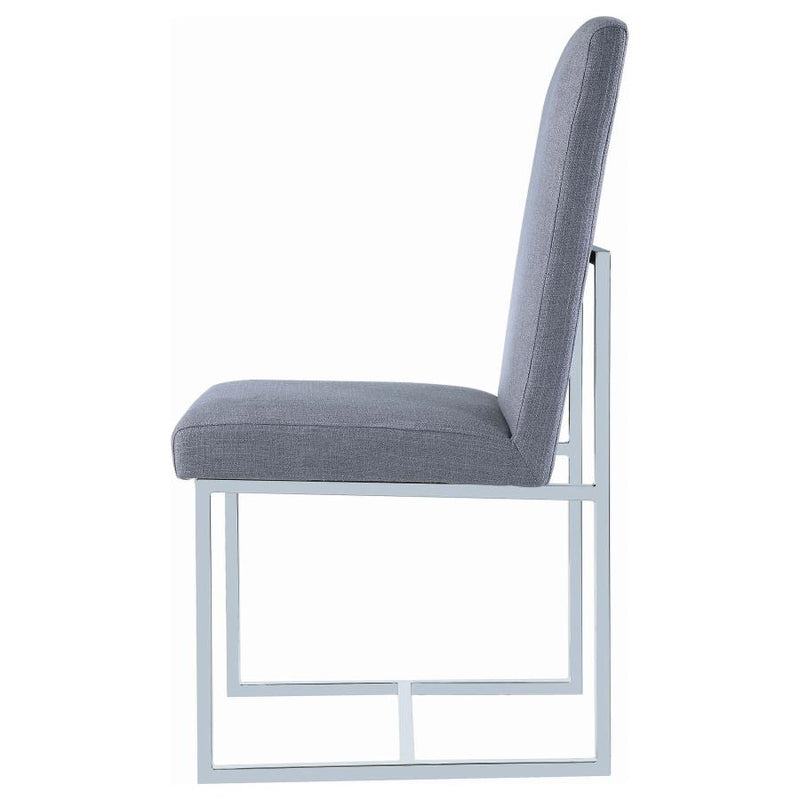 Mackinnon Upholstered Dining Side Chair Grey (Set of 2)-zoom-