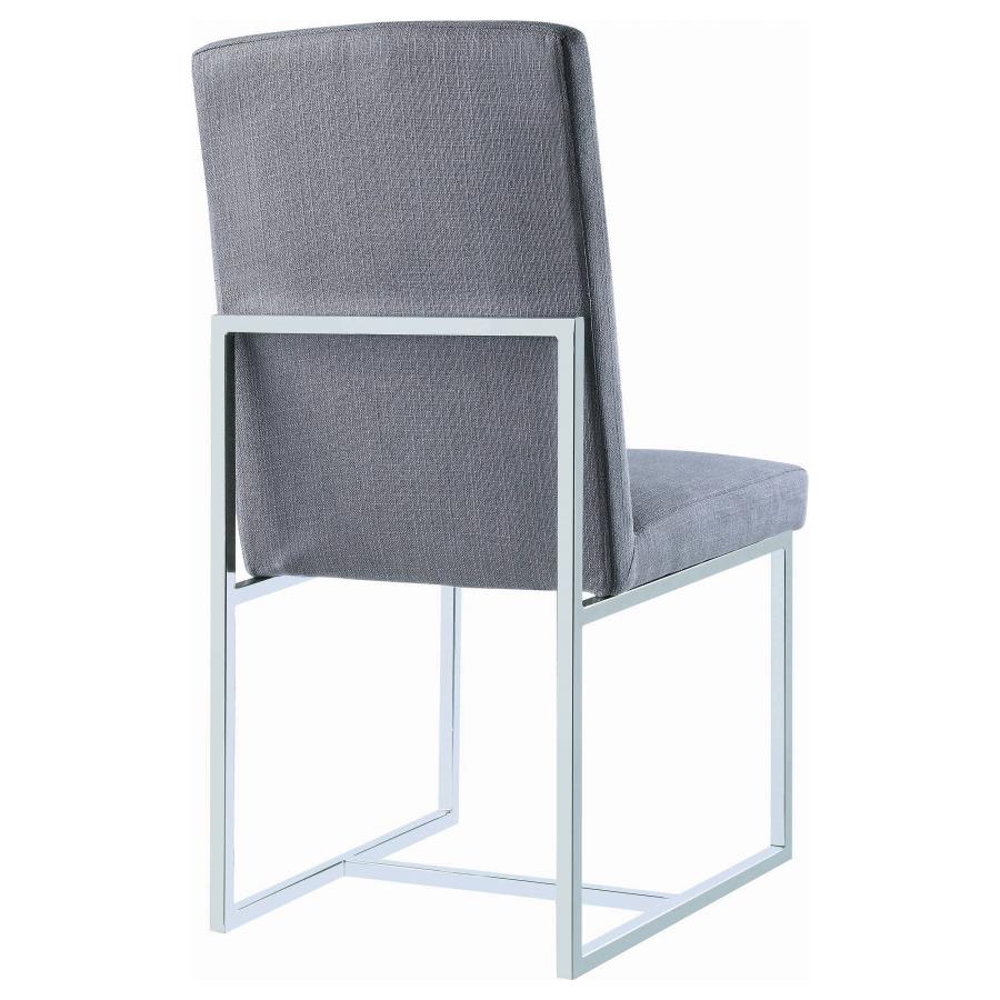 Mackinnon Upholstered Dining Side Chair Grey (Set of 2)-8