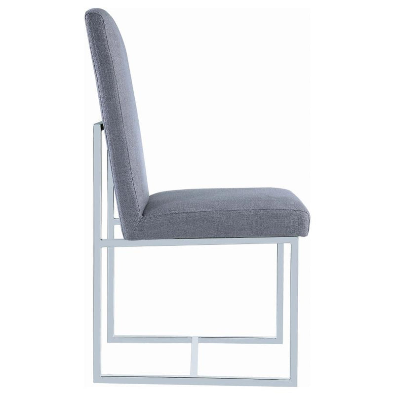 Mackinnon Upholstered Dining Side Chair Grey (Set of 2)-zoom-