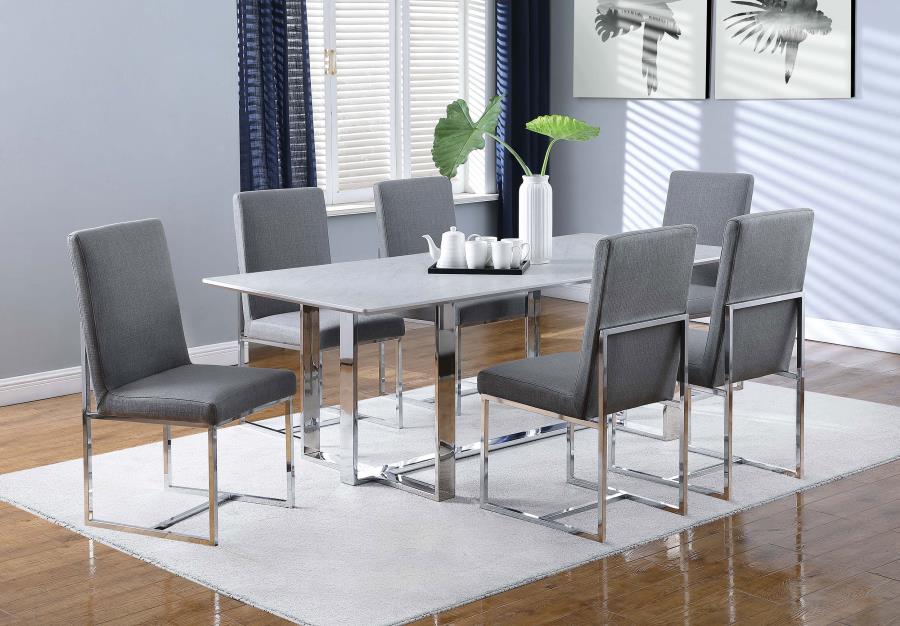 Mackinnon Upholstered Dining Side Chair Grey (Set of 2)-zoom-11