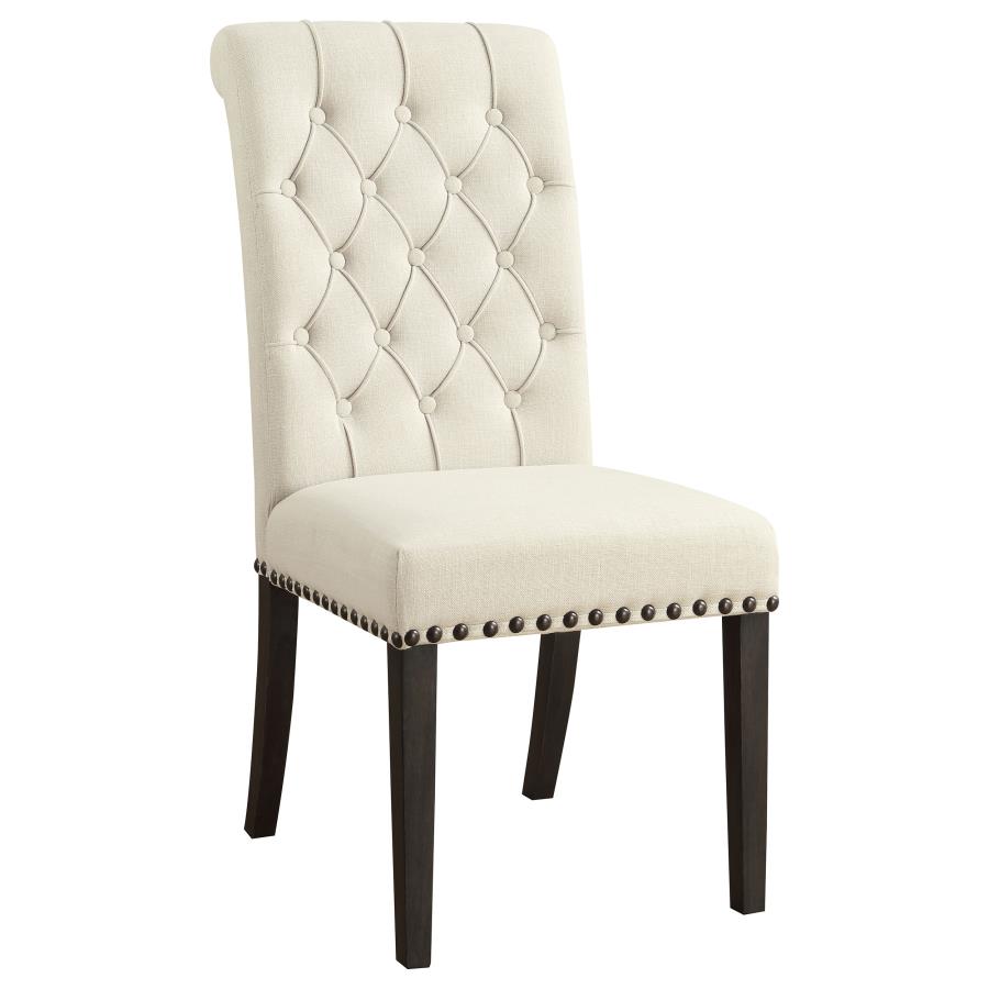 Alana Fabric Upholstered Dining Side Chair Beige (Set of 2)-zoom-3