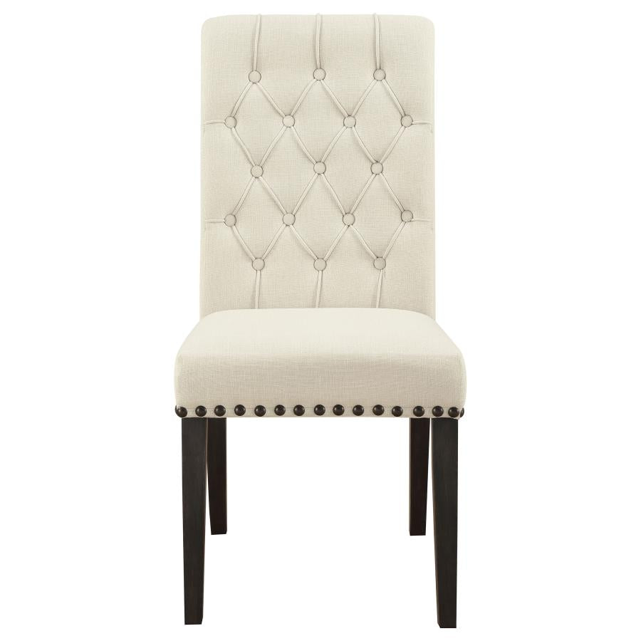 Alana Fabric Upholstered Dining Side Chair Beige (Set of 2)-zoom-4