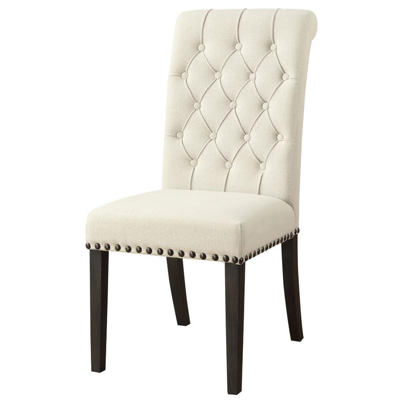 Alana Fabric Upholstered Dining Side Chair Beige (Set of 2)-zoom-
