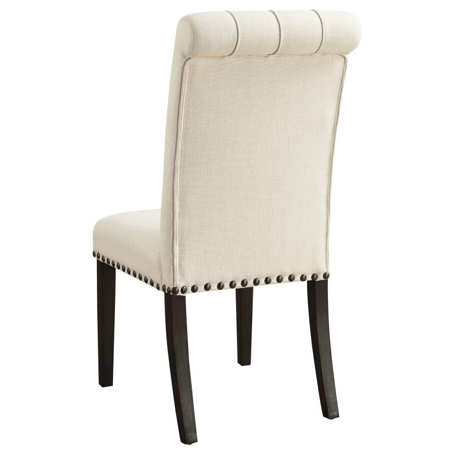 Alana Fabric Upholstered Dining Side Chair Beige (Set of 2)-7