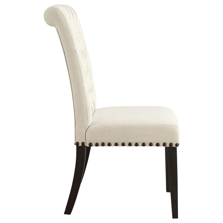 Alana Fabric Upholstered Dining Side Chair Beige (Set of 2)-zoom-9