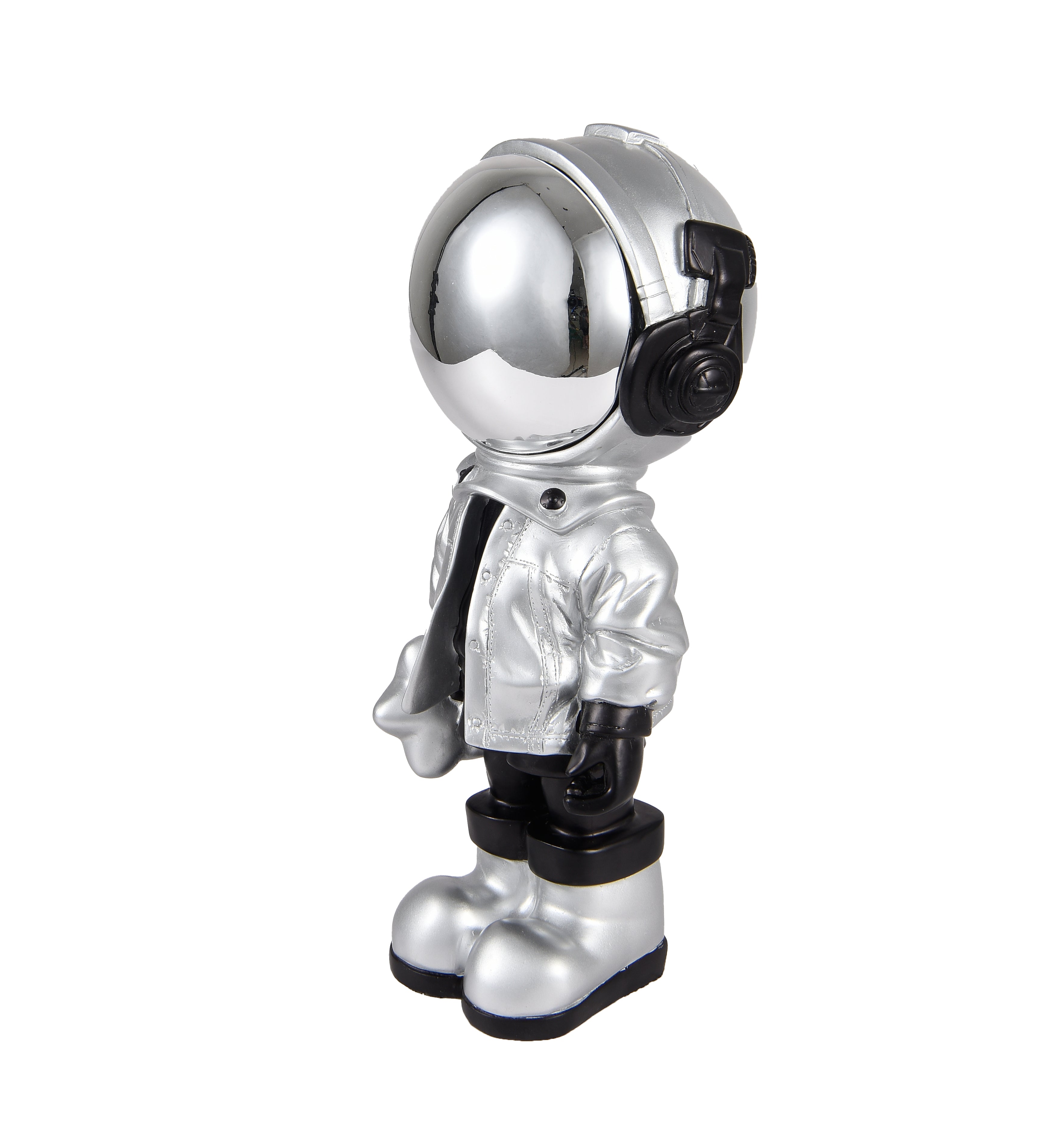 Astronaut- Sculpture // Black & Silver Small