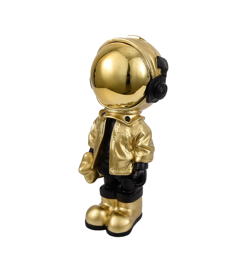Astronaut- Sculpture // Black & Gold Small-zoom-