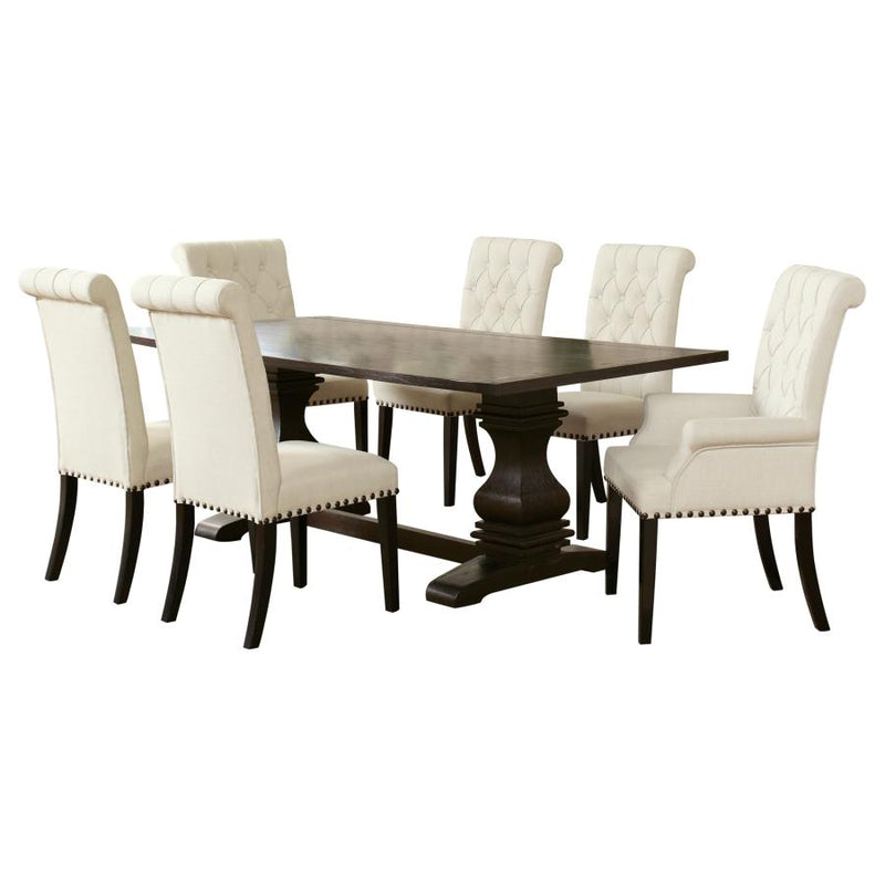 Parkins 7-piece Rectangular Dining Table Set Rustic Espresso-zoom-