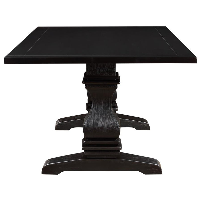 Parkins 7-piece Rectangular Dining Table Set Rustic Espresso-zoom-
