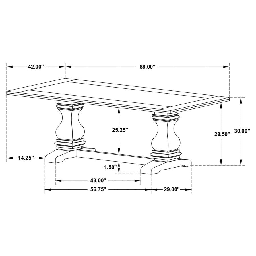 Parkins 7-piece Rectangular Dining Table Set Rustic Espresso-zoom-15